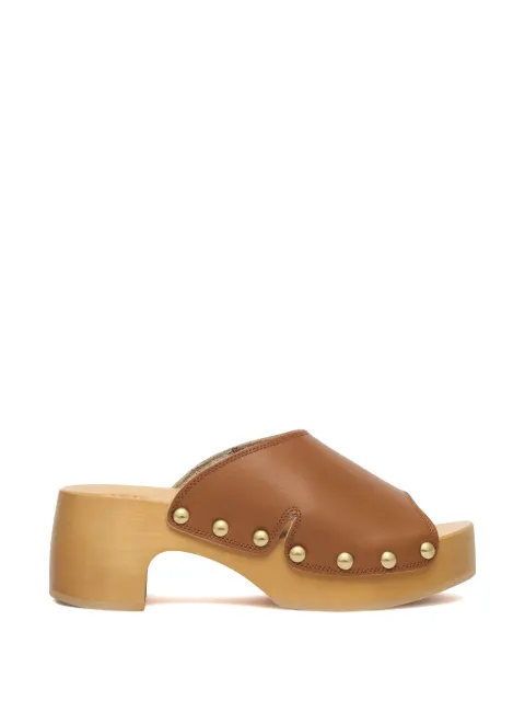 Scholl studded leather sandals Brown F012561175