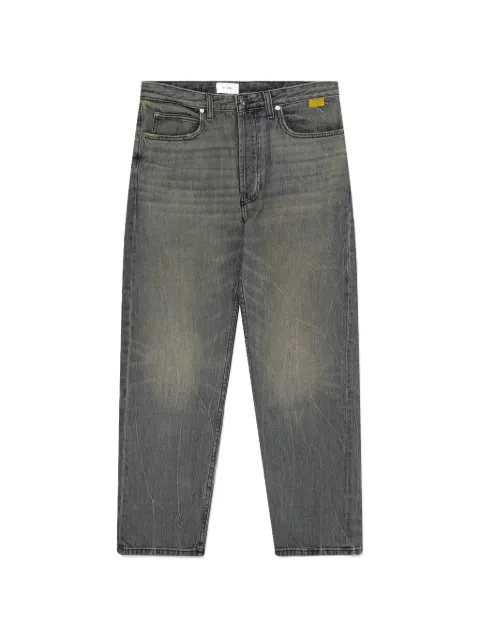 RHUDE whiskered straight-leg jeans Grey RHDMJNS0038GRY