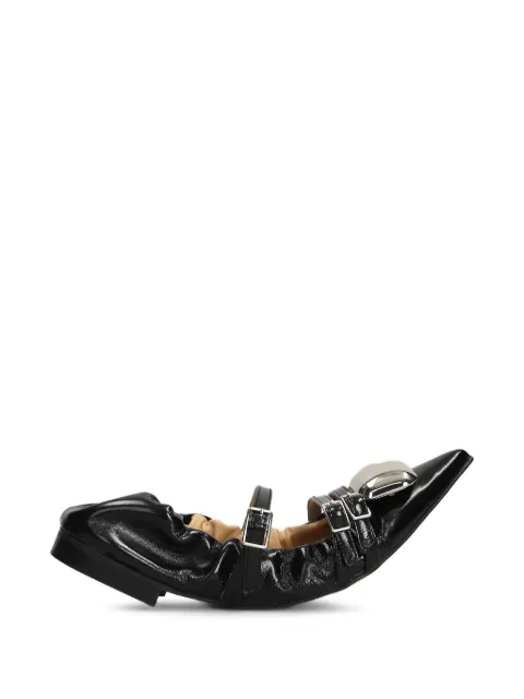 ALCHIMIA buckle-detail pointed-toe ballet flats Black GOMAIRAS2624