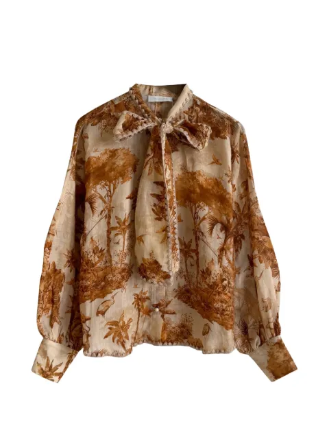 ZIMMERMANN safari print blouse Brown 8494TSS262
