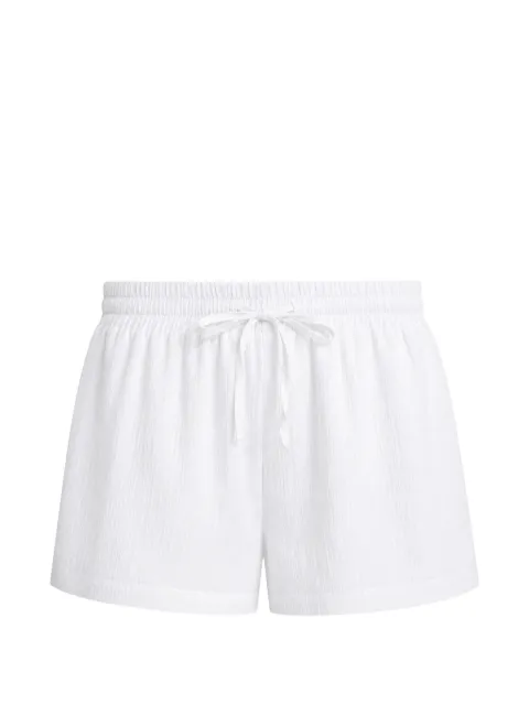 Seafolly crinkle-texture drawstring shorts White 55429SH