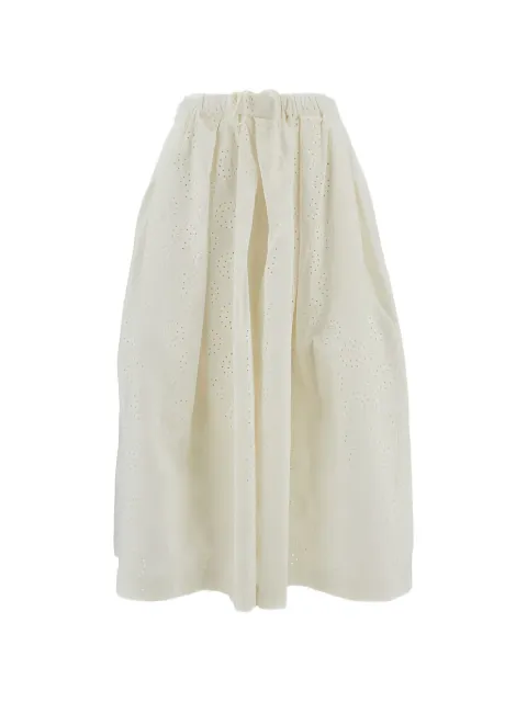 Comme Des Garçons broderie-anglaise wide-leg trousers Neutrals GQP019