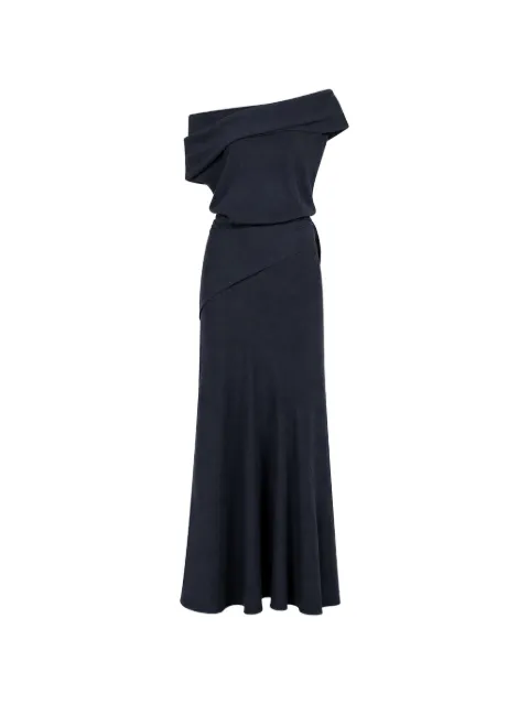 Cortana Onara off-shoulder wrap maxi dress Blue SS26A38678