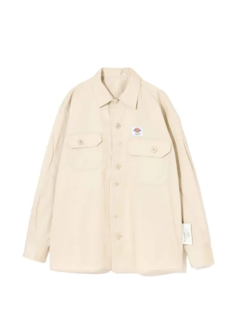 Undercover x Dickies logo-patch button-up shirt Neutrals UC1F4402