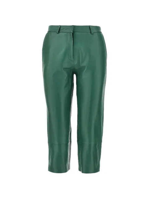 The Frankie Shop Lior leather trousers Green PAFS21791400EMERALD