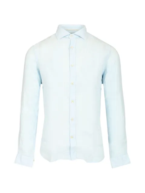 Al Duca D’Aosta 1902 spread-collar linen shirt Blue B5110893