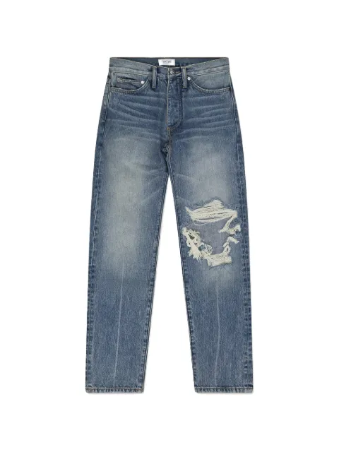 RHUDE distressed whiskering-effect jeans Blue RHDMJNS0043