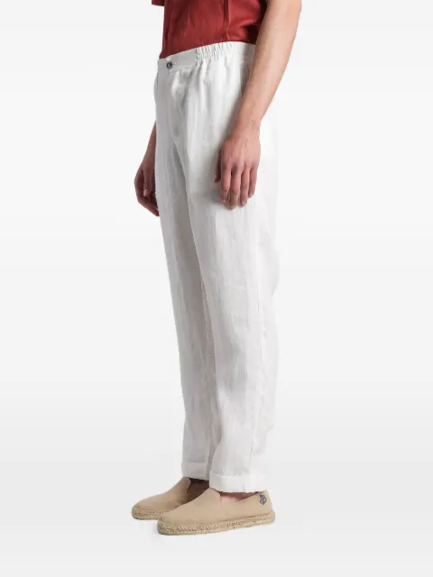 ALPHA STUDIO elasticated-waistband straight-leg trousers White AU5372Q
