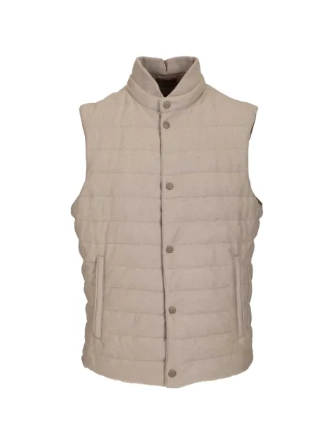 Fedeli quilted high-neck gilet Neutrals TU000617