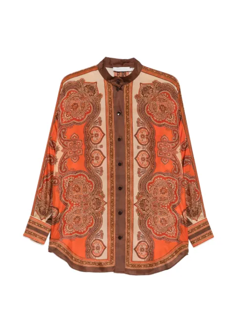 ZIMMERMANN Mahon paisley-print silk shirt Orange 1499TSS263