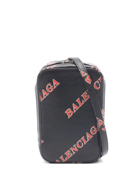 Balenciaga Pre-Owned 2000s Cash logo-print zip phone holder mini bag Black 1062743