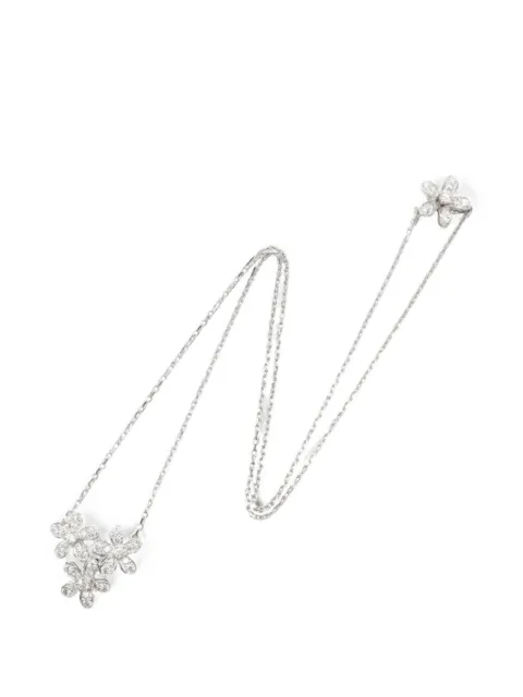 Van Cleef & Arpels Pre-Owned 2010s Socrates 3 Flower diamond necklace Silver 1069561BL45055