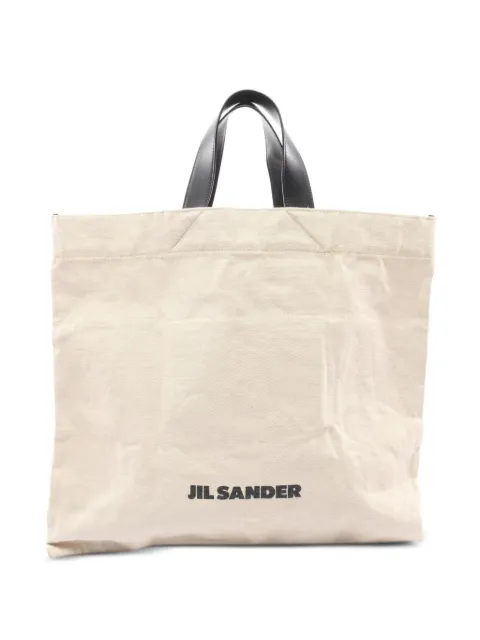 Jil Sander Pre-Owned 2010s flat shopper tote bag Neutrals 1057280