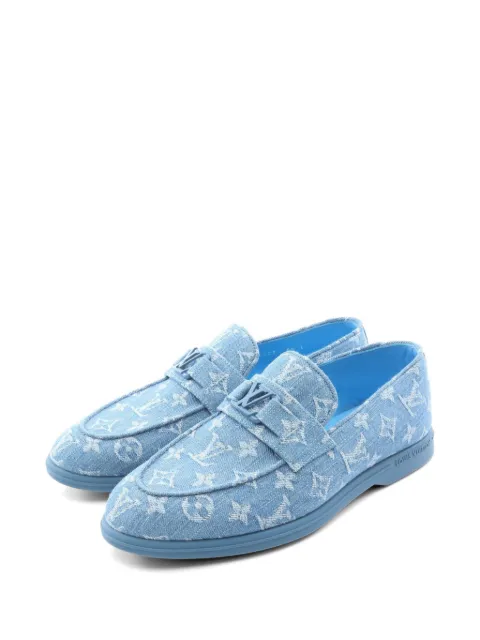 Louis Vuitton Pre-Owned 2023 Estate denim loafers Blue 1069505DI0223