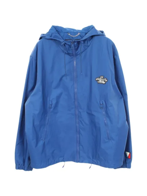 Louis Vuitton Pre-Owned 37th 2010s America's Cup zip-up hooded jacket Blue 1069662