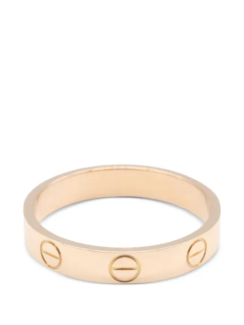 Cartier 2010s mini Love embossed-details ring Pink 1069651UB7691