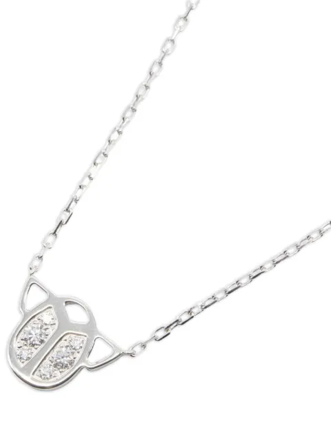 Cartier 2010s Scarab diamond necklace Silver 1071578PJ8179