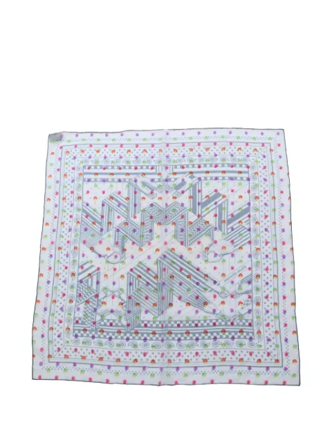 Hermès Pre-Owned 2010s Sangles en Zigzag scarf Blue 1071302