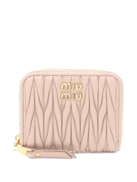 Miu Miu Pre-Owned 2020s Matelassé leather coin purse Pink 1072390