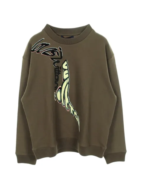 Louis Vuitton Pre-Owned graphic-print sweatshirt Green 1070624