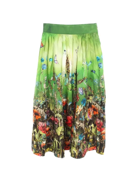 Christian Dior Pre-Owned 2010s floral-print maxi skirt Green 1069449