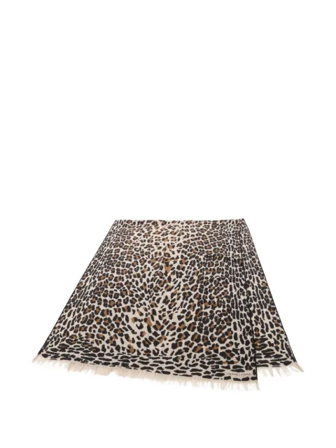 Hermès Pre-Owned 2000s leopard-print shawl Neutrals 1071307