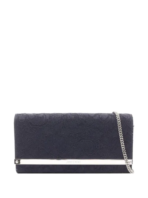 Jimmy Choo Pre-Owned 2010s Milla lace chain wallet Blue 1055187
