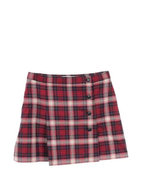 Christian Dior Pre-Owned 2010s Tartan-check mini skirt Red 1069448