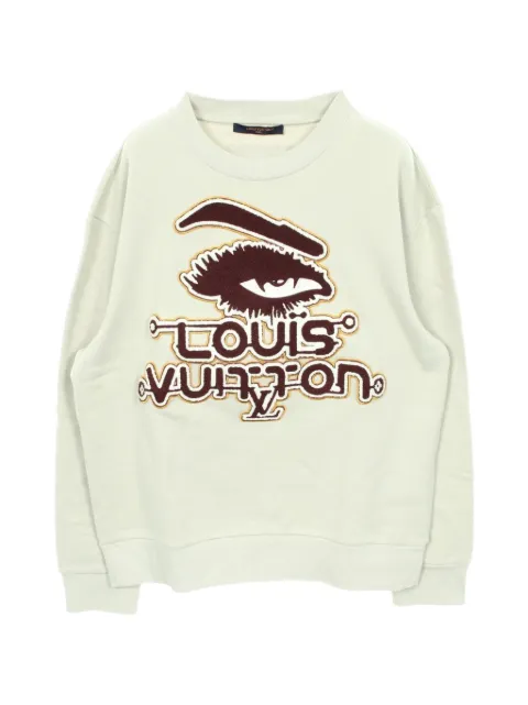 Louis Vuitton Pre-Owned embroidered-logo sweatshirt Green 1070626