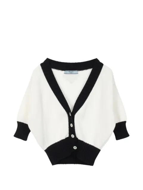 Prada Pre-Owned 2010s V-neck cropped cardigan Black 1069723