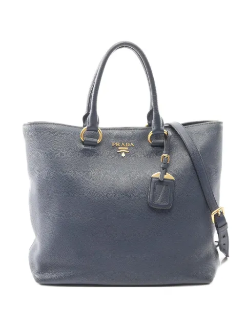 Prada Pre-Owned 2010s logo tote bag Blue 1071089