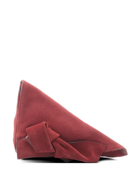 Loewe Pre-Owned 2000s Anagram suede clutch bag Red 1070326