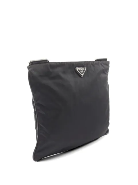 Prada Pre-Owned 2000s triangle-logo shoulder bag Black 1071117