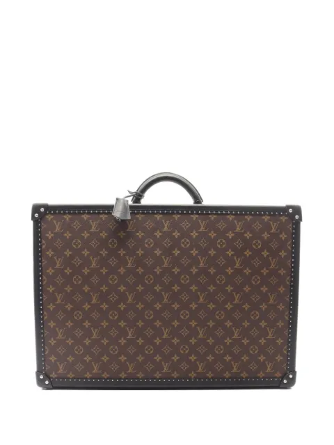 Louis Vuitton Pre-Owned 2010s Alzer 60 Monogram Macassar trunk case Brown 1072056AAS52461