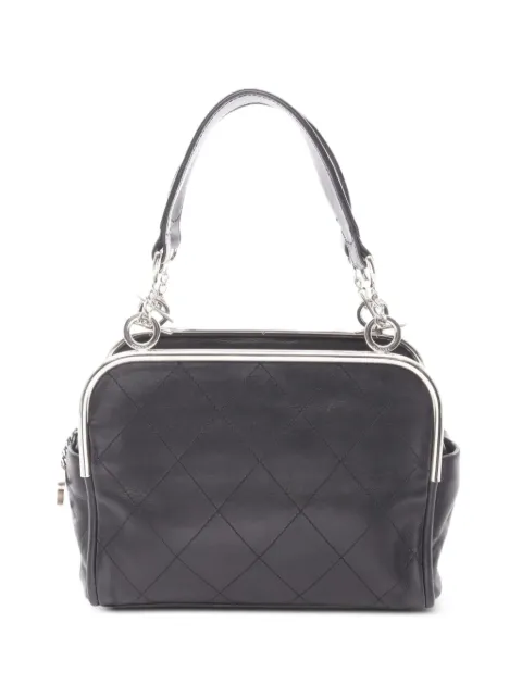 CHANEL Pre-Owned 2005-2006 matelasse tote bag Black 107079710076342