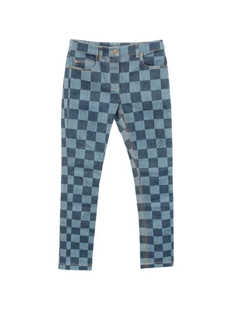 Louis Vuitton Pre-Owned 2010s Damier denim jeans Blue 1068414