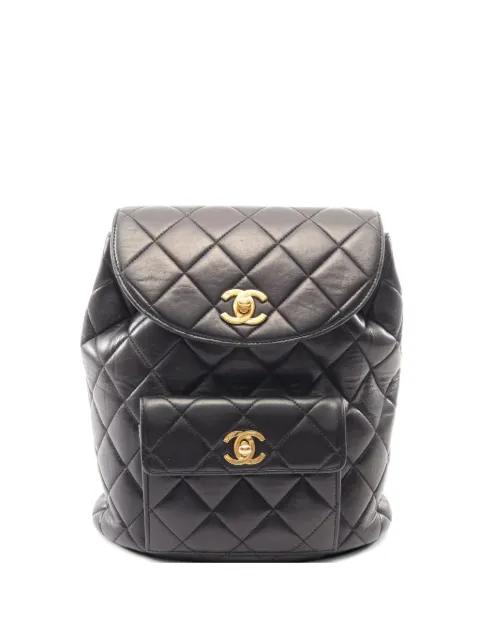 CHANEL Pre-Owned 1997-1999 Matelassé lambskin backpack Black 10710115530592