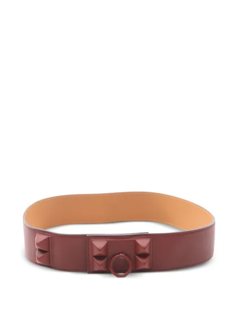 Hermès Pre-Owned 2010 Corridian leather belt Red 1070411NINSQUARE