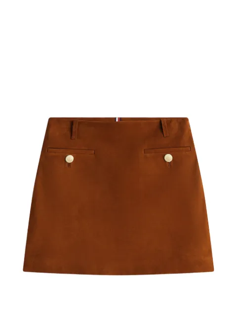 Tommy Hilfiger button-detail A-line mini skirt Brown WW0WW47773