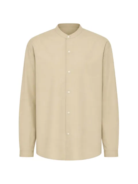 Officine Generale band-collar long-sleeve shirt Neutrals S26MSHI022