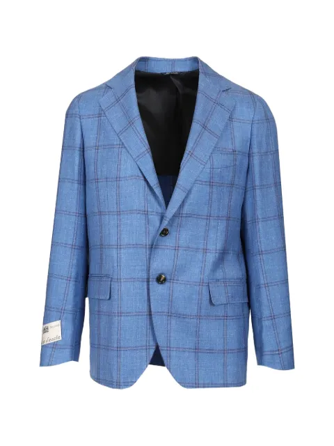 Al Duca D’Aosta 1902 Loro Piana window pane-check jacket Blue B5109844