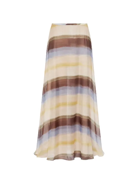 JBQ Kiera stripe-print maxi skirt Neutrals S089202