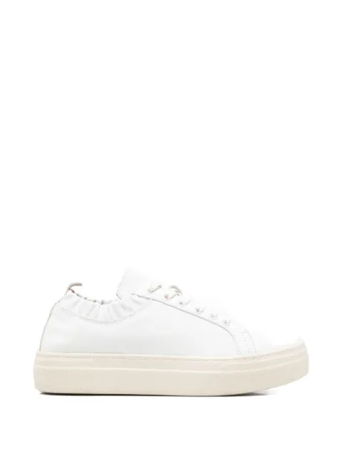 SERGIO MORETTI FIRENZE ruched-trim platform sneakers White 60156063