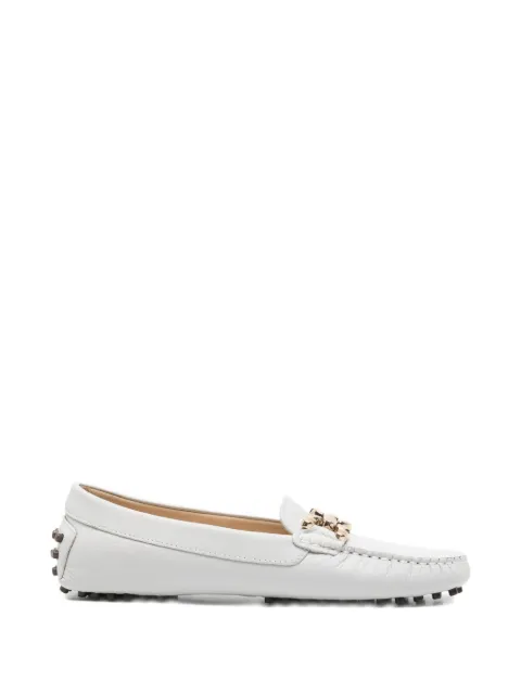 SERGIO MORETTI FIRENZE chain-link pebble-sole loafers Grey 6015GT1043