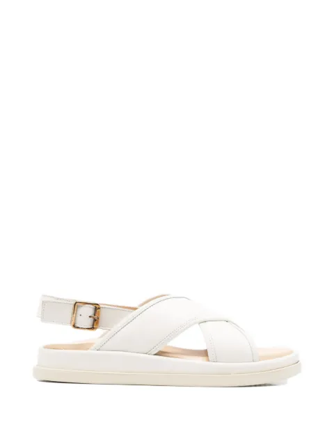SERGIO MORETTI FIRENZE crossover-strap slingback sandals Neutrals 60155845