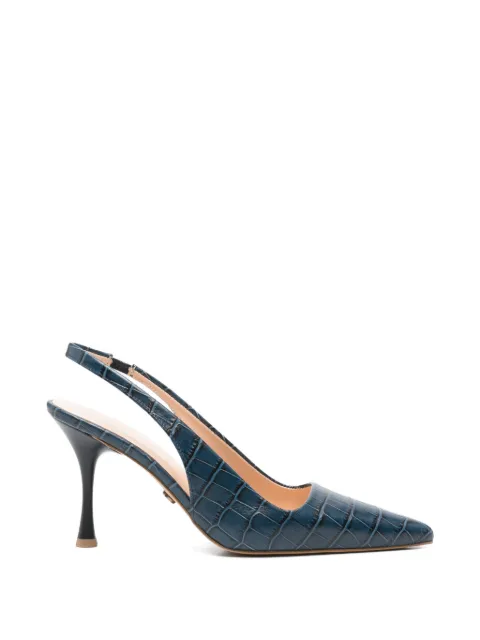 SERGIO MORETTI FIRENZE croc-effect slingback pumps Blue 6020496406