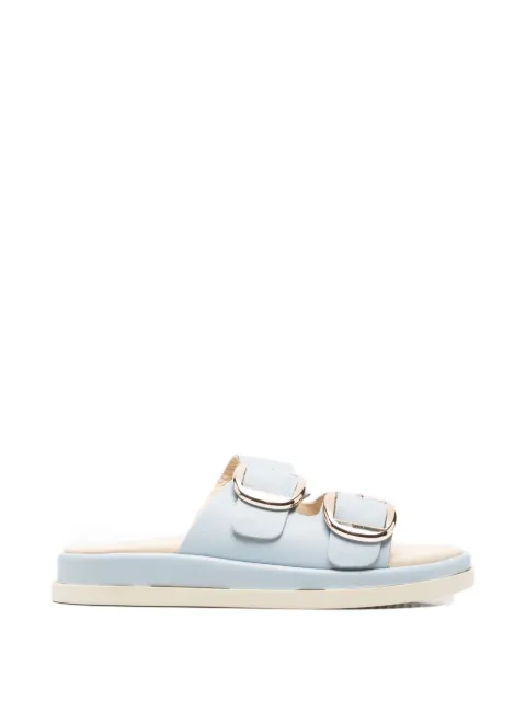 SERGIO MORETTI FIRENZE buckle-fastening double-strap mules Blue 60156249S