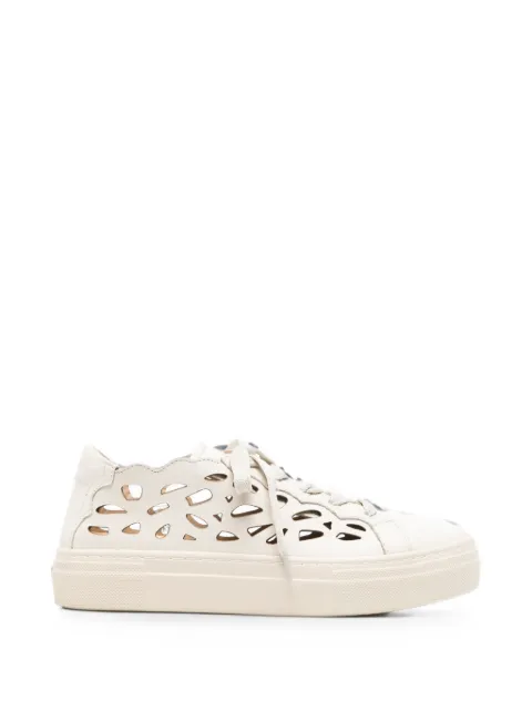 SERGIO MORETTI FIRENZE cut-out scalloped sneakers Neutrals 60155714
