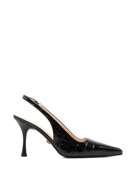SERGIO MORETTI FIRENZE croc-effect slingback pumps Black 6020496406