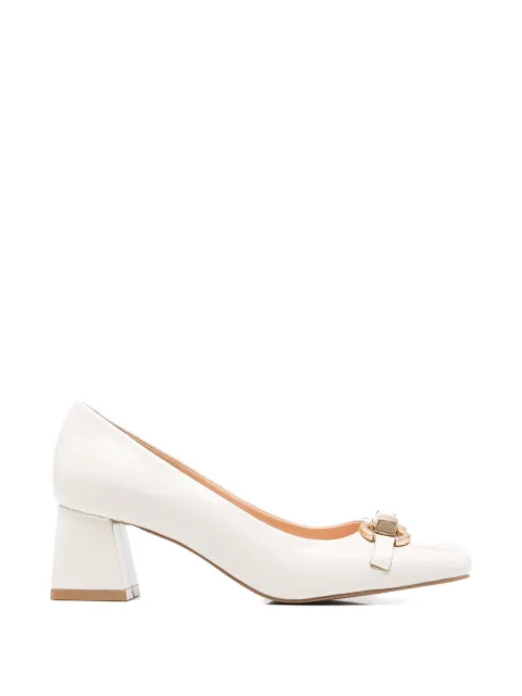 SERGIO MORETTI FIRENZE horsebit-detail square-toe pumps White 6020151215